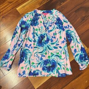 Lilly Pulitzer Pink and Blue Floral Top